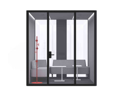 Deep Focus Acoustic Office Meeting Pod XXXL Option D – Black & White