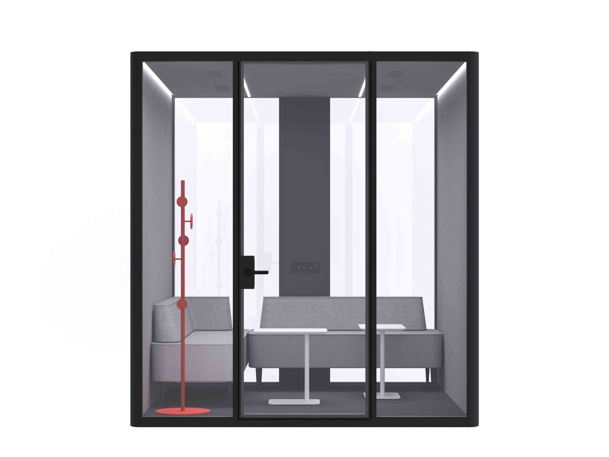 Deep Focus Acoustic Office Meeting Pod XXXL Option D – Black & White