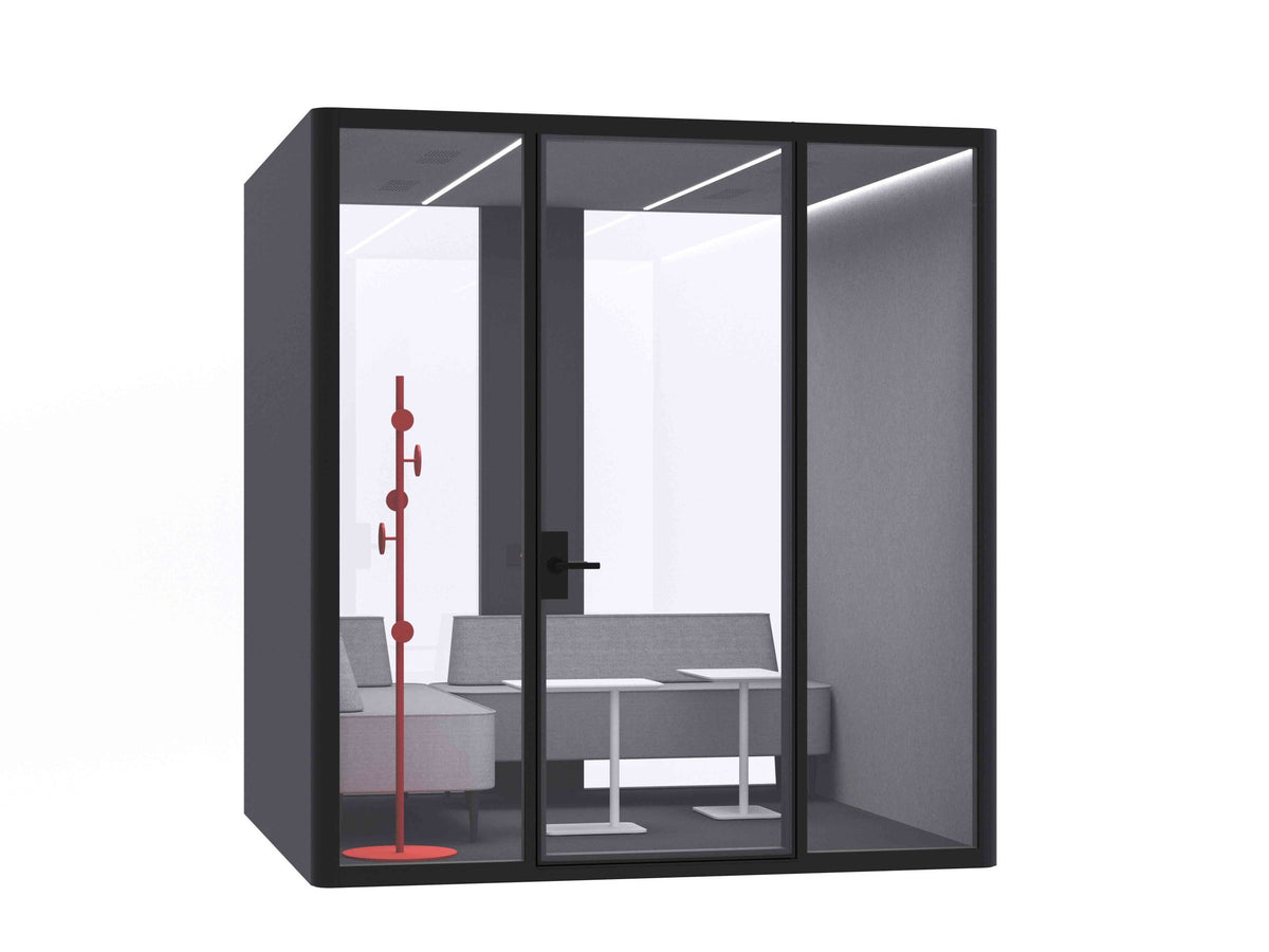 Deep Focus Acoustic Office Meeting Pod XXXL Option D – Black & White