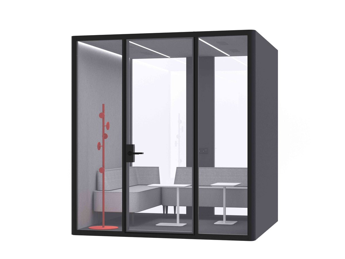 Deep Focus Acoustic Office Meeting Pod XXXL Option D – Black & White