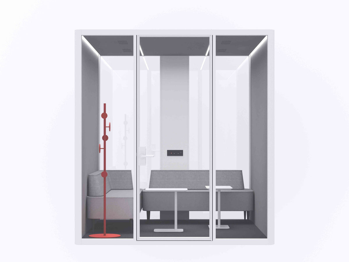 Deep Focus Acoustic Office Meeting Pod XXXL Option D – Black & White