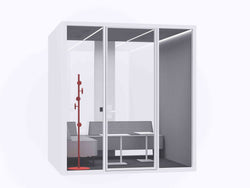 Deep Focus Acoustic Office Meeting Pod XXXL Option D – Black & White