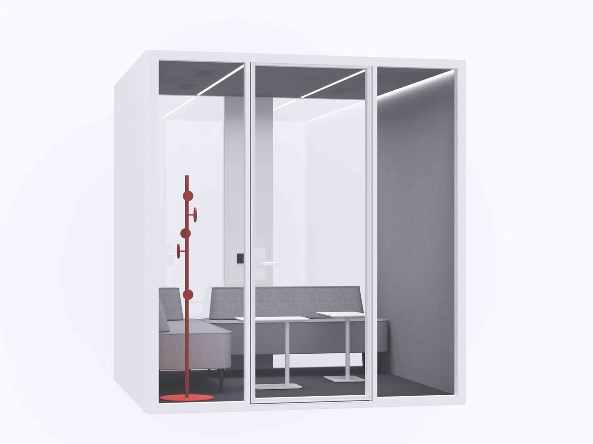 Deep Focus Acoustic Office Meeting Pod XXXL Option D – Black & White