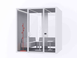 Deep Focus Acoustic Office Meeting Pod XXXL Option D – Black & White