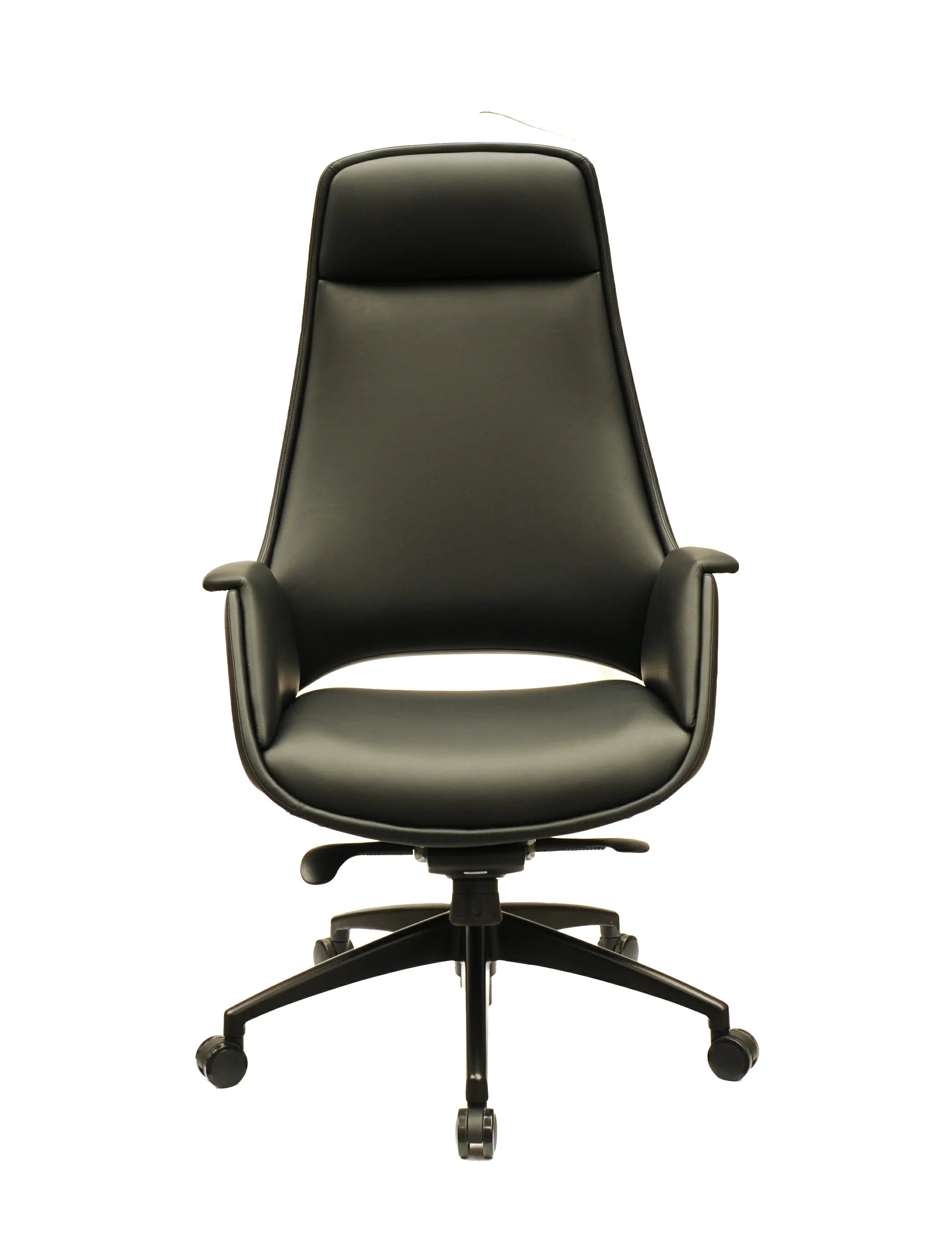 Lawson Executive Leather Chair High Back- Black