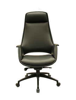 Lawson Executive Leather Chair High Back- Black