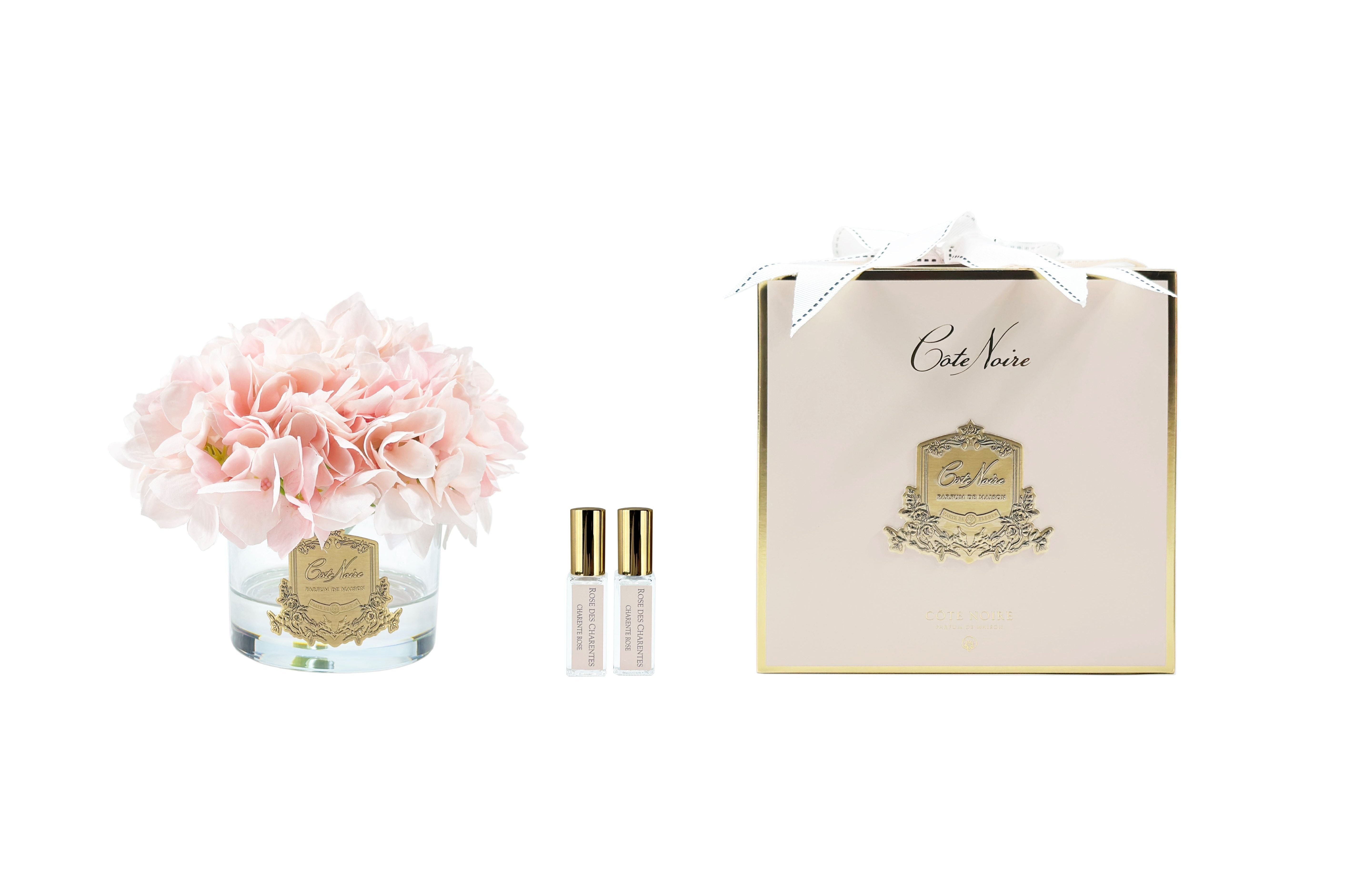 Cote Noire Perfumed Natural Touch Hydrangeas - Pink Blush - Pink Box - GMH88