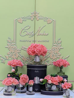 Cote Noire Perfumed Natural Touch Single Rose - Clear - Peach - GMR05