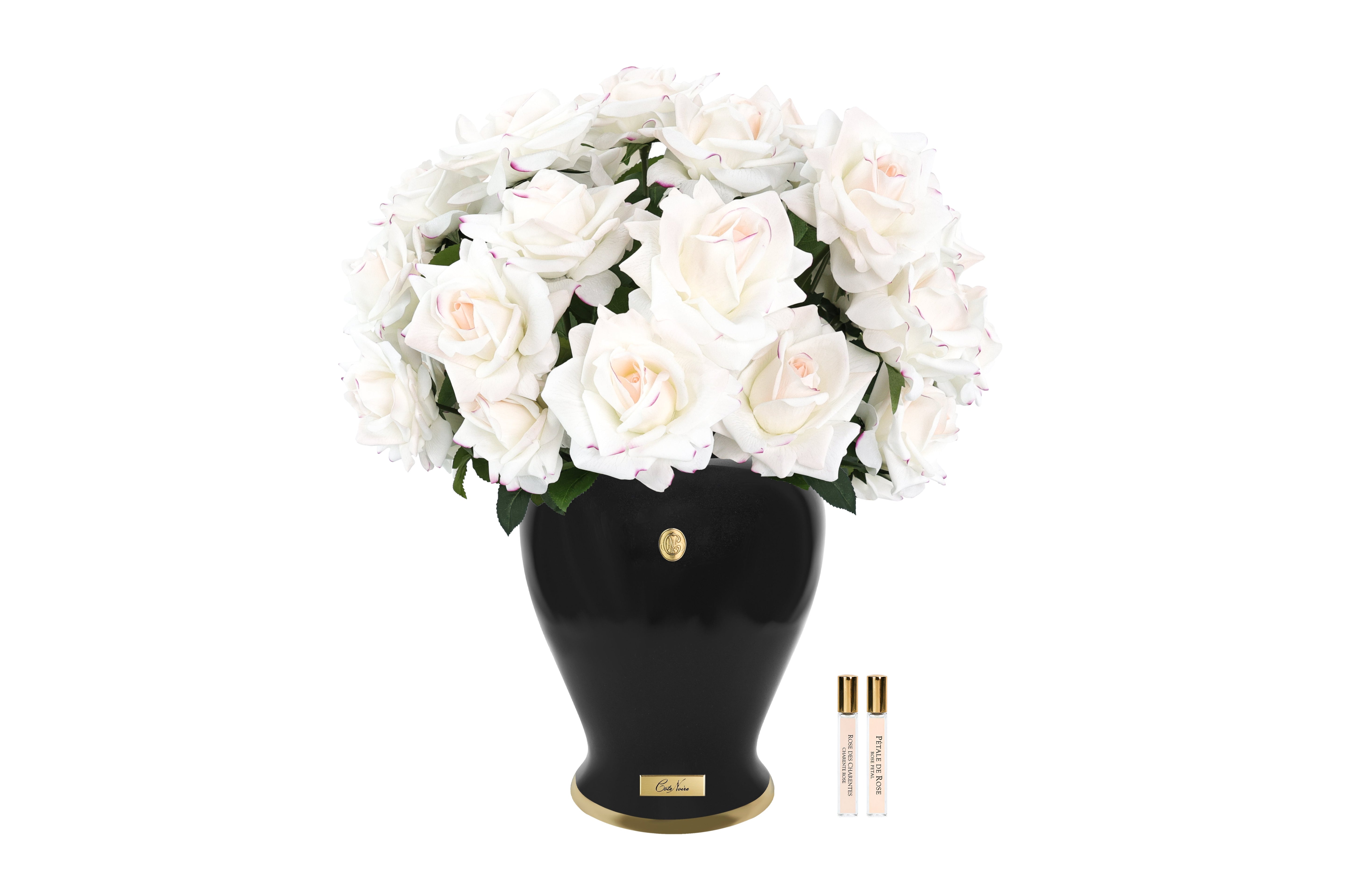 NEW - Cote Noire - Imperial French Roses - White / Black  - IMPFR02