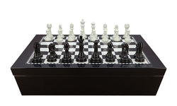 Dal Rossi Italy 20” High Gloss Black & White Chess Set