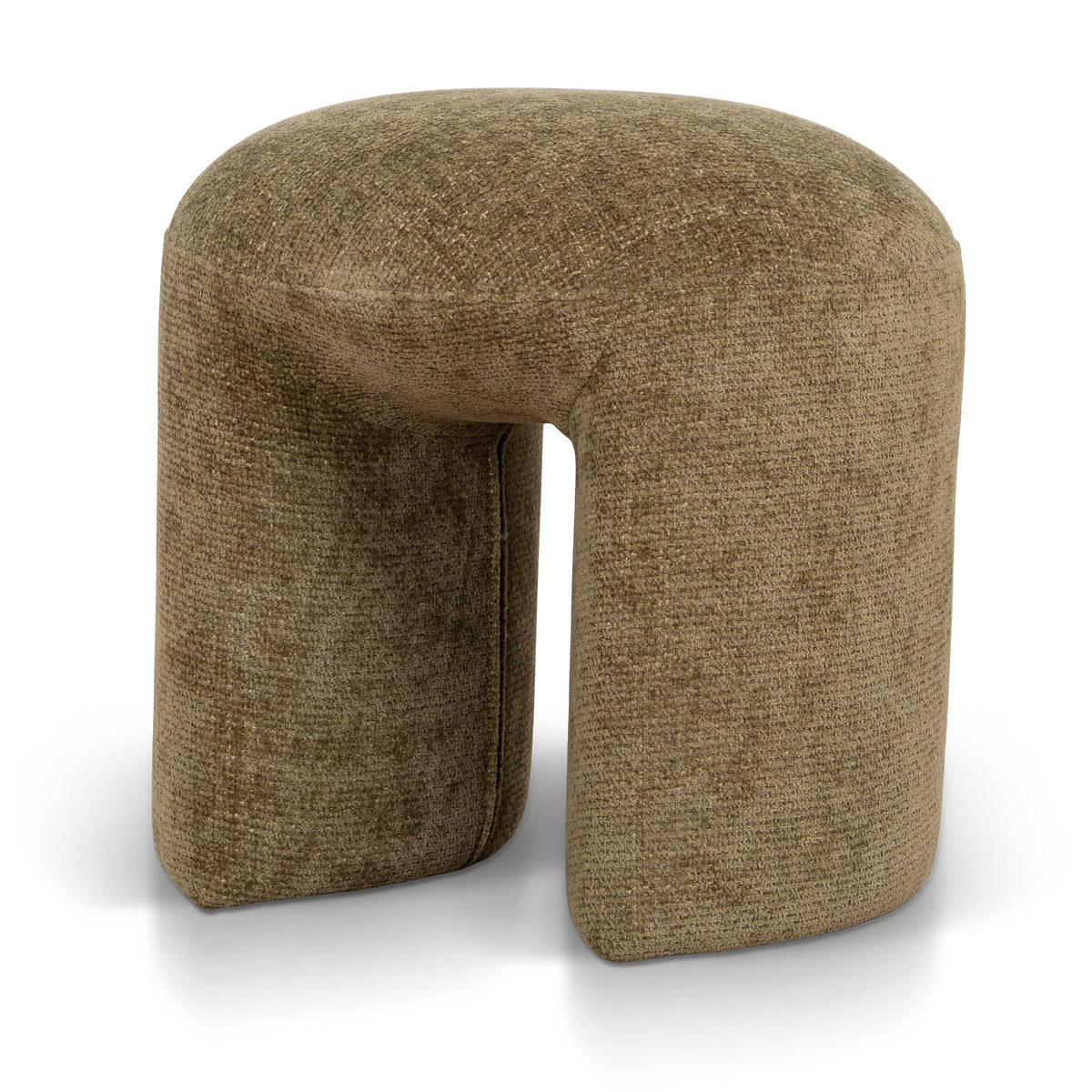 Kate YY Round Ottoman - Lila Olive