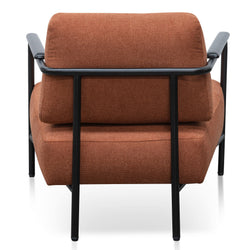 FC Fabric Armchair -  Burnt Orange - Black Legs