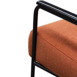 FC Fabric Armchair -  Burnt Orange - Black Legs
