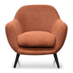 FC Fabric Armchair - Burnt Orange with Black Legs