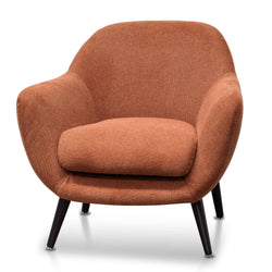 FC Fabric Armchair - Burnt Orange with Black Legs