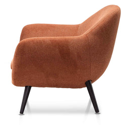FC Fabric Armchair - Burnt Orange with Black Legs