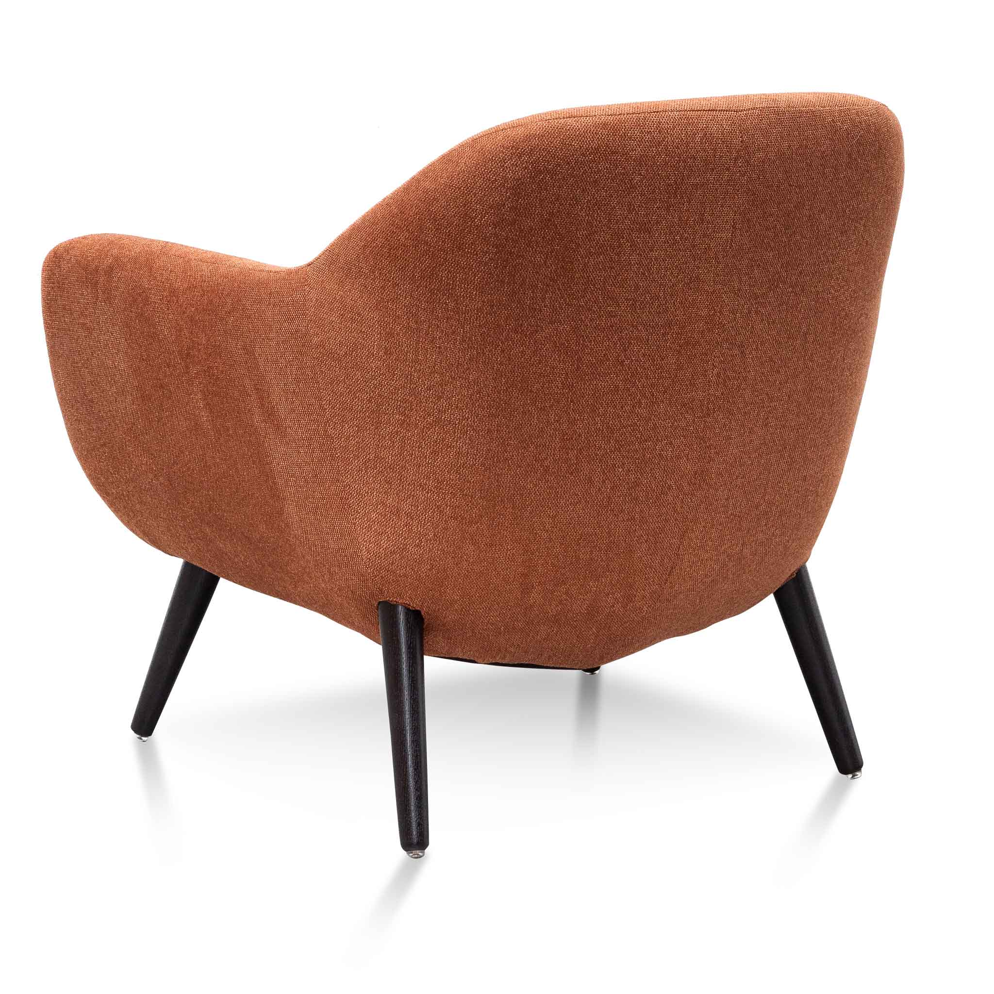 FC Fabric Armchair - Burnt Orange with Black Legs