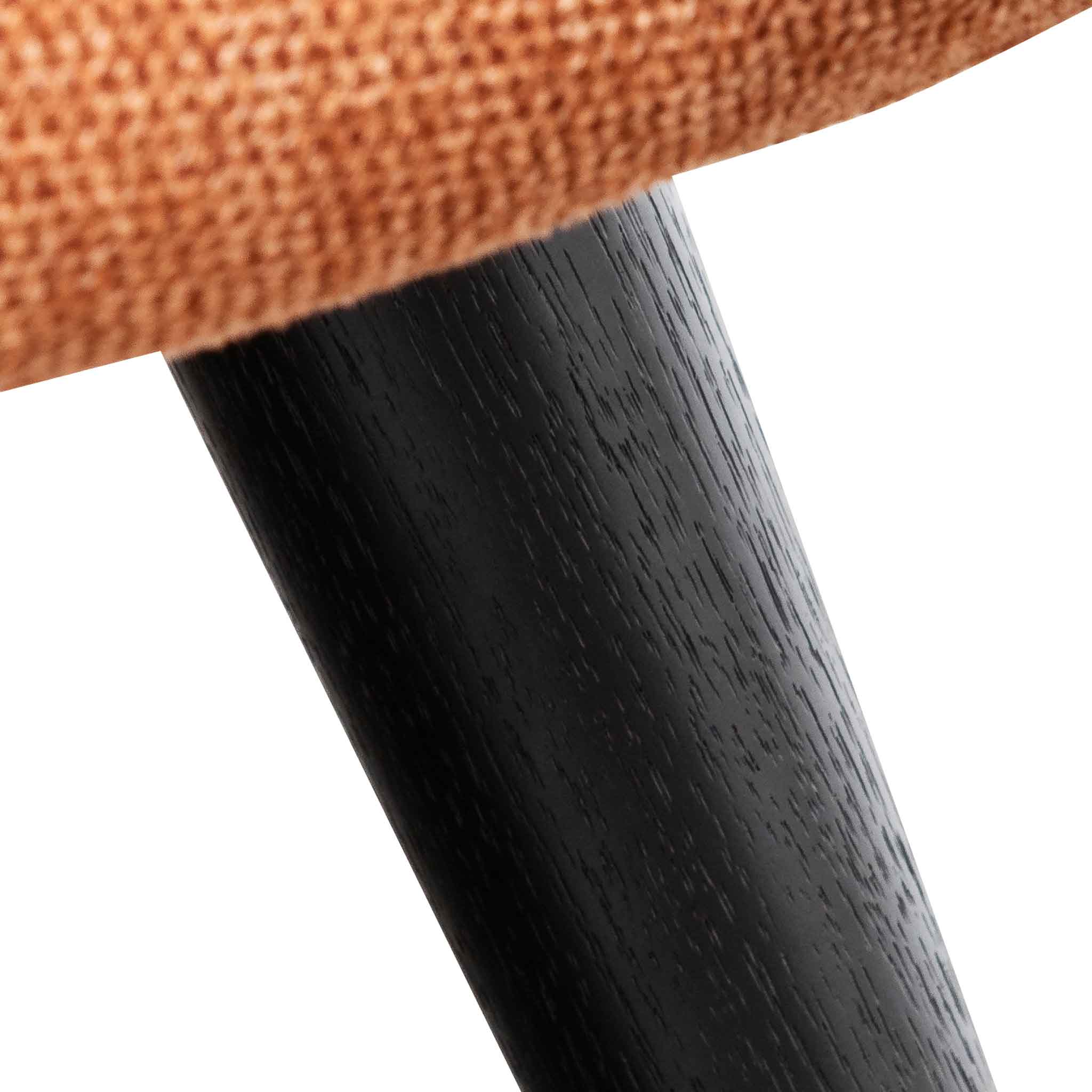FC Fabric Armchair - Burnt Orange with Black Legs