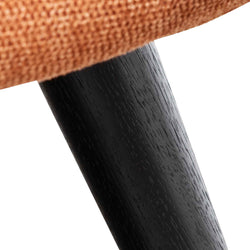 FC Fabric Armchair - Burnt Orange with Black Legs