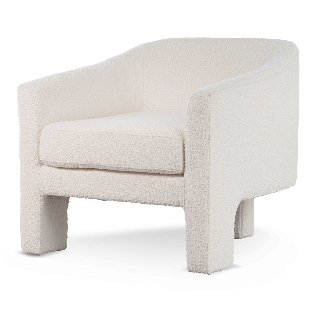 FC Fabric Armchair - Ivory White Boucle