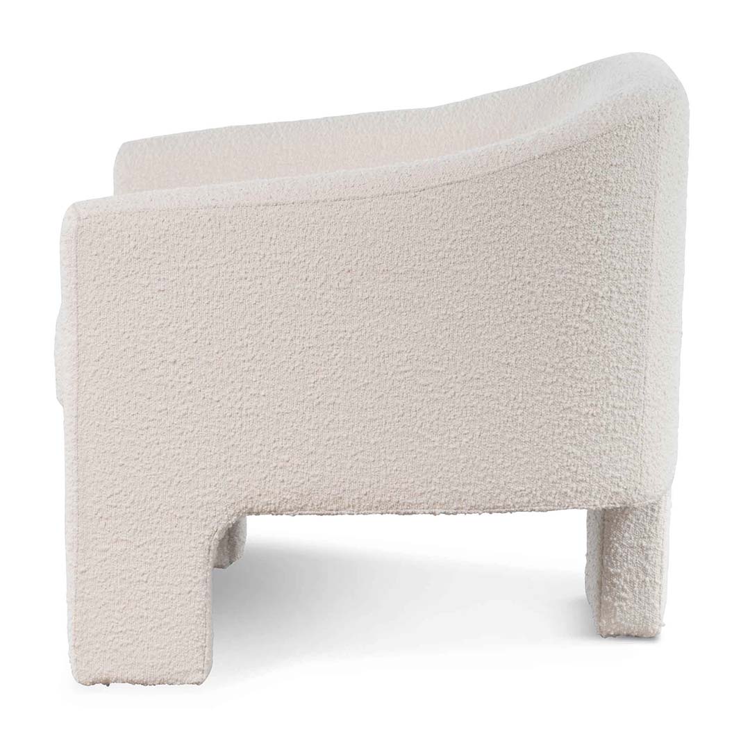 FC Fabric Armchair - Ivory White Boucle