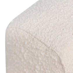 FC Armchair - Ivory White Boucle with Black Legs
