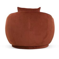 FC Velvet Armchair - Rustic Orange