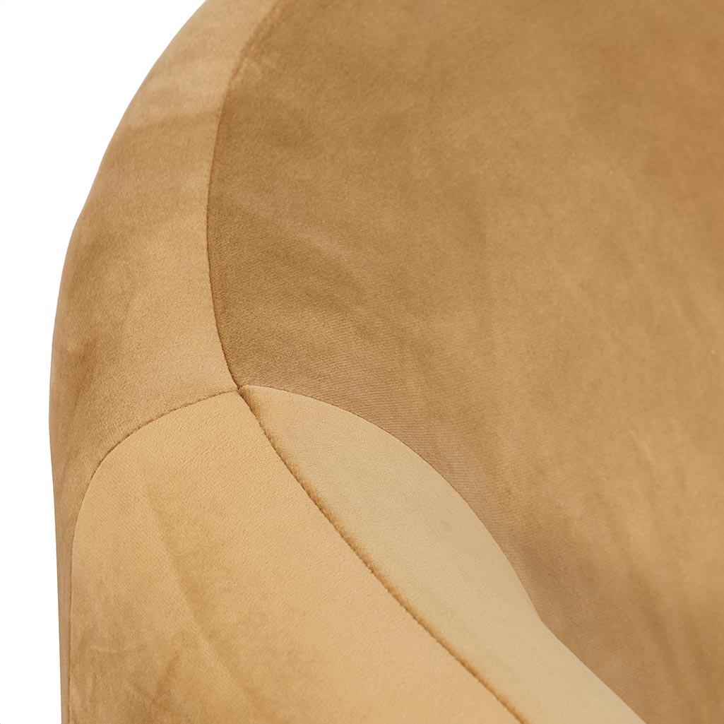 FC Velvet Armchair - Mustard