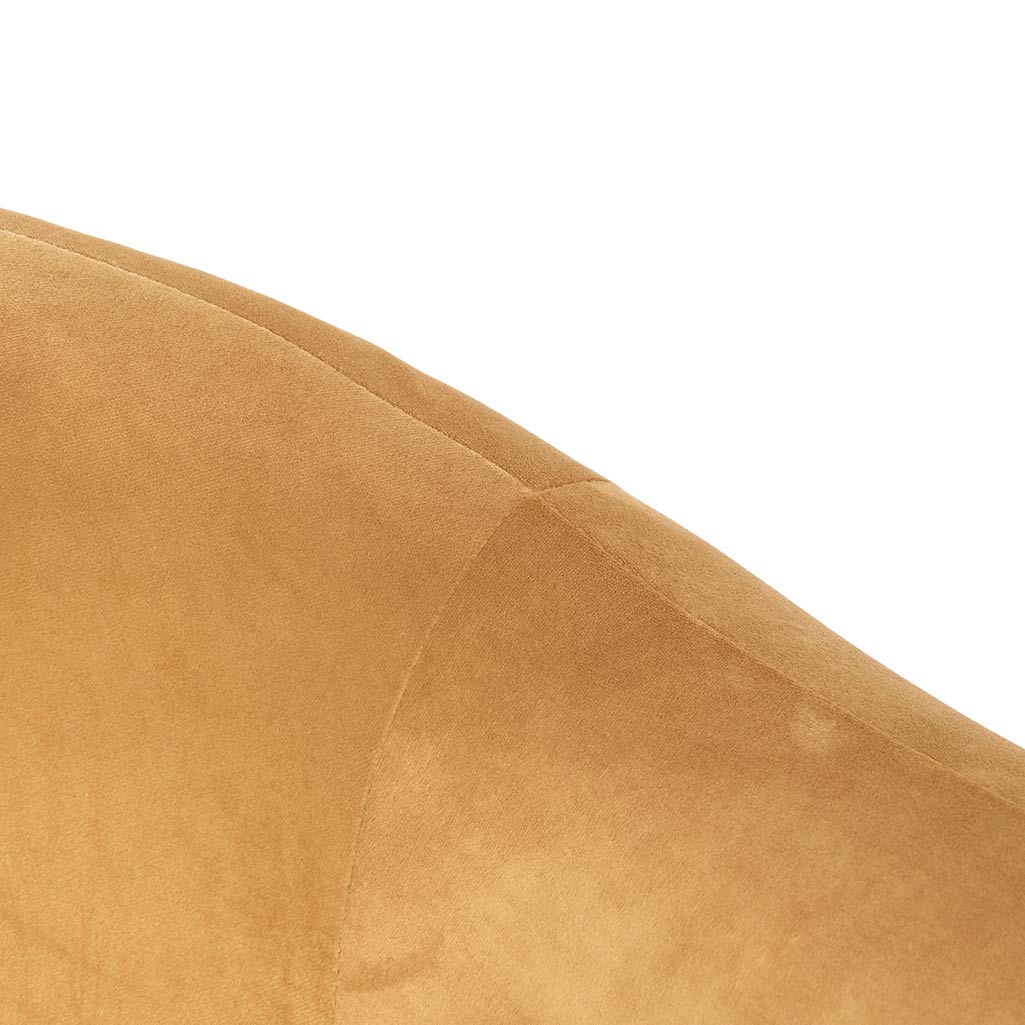 FC Velvet Armchair - Mustard