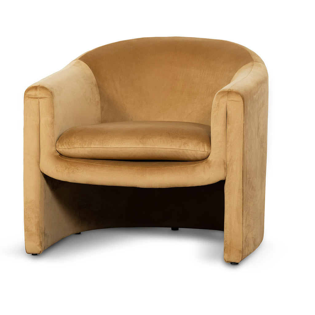 FC Velvet Armchair - Mustard