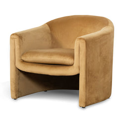 FC Velvet Armchair - Mustard