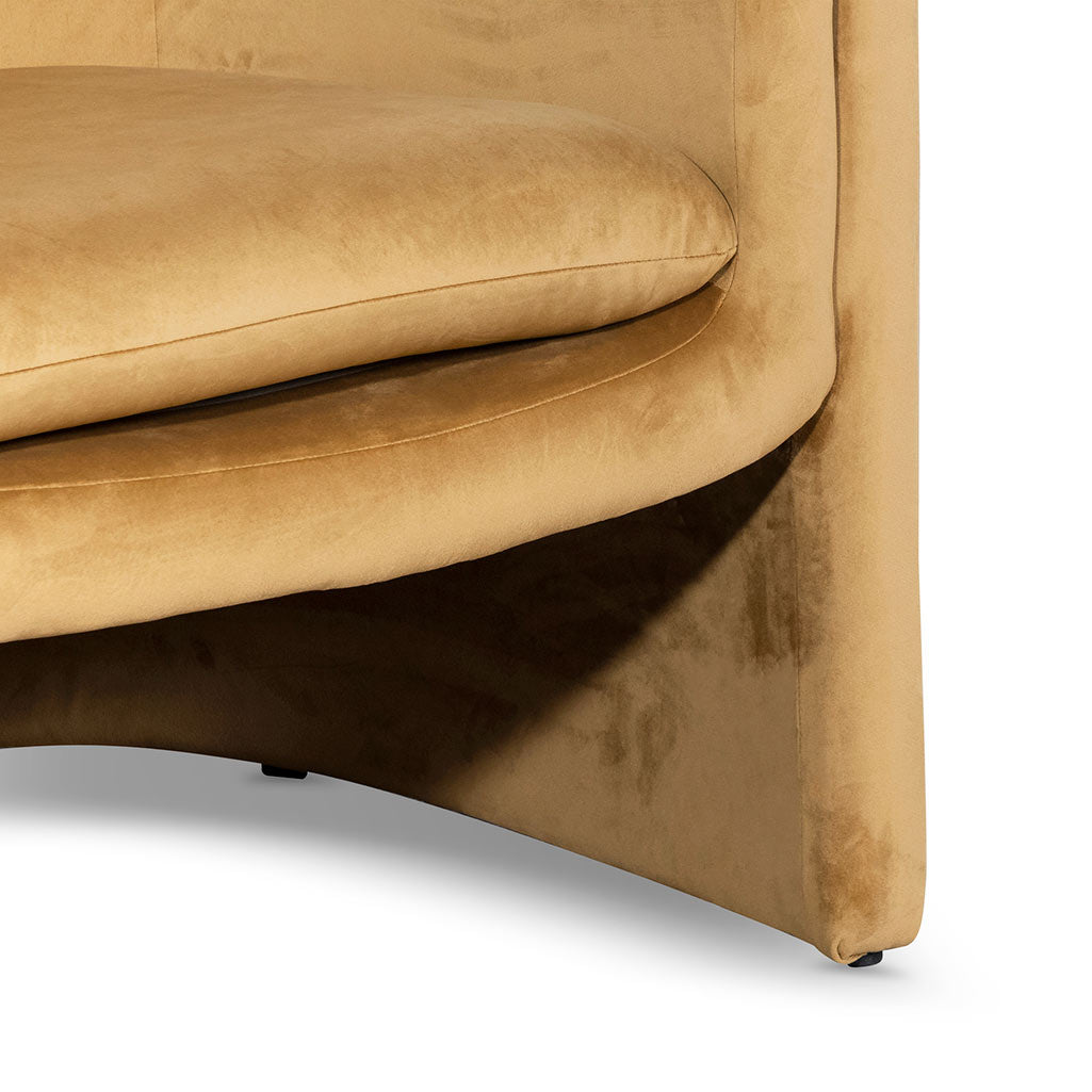 FC Velvet Armchair - Mustard