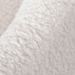 FC - Ivory White Sherpa Armchair - Black Legs