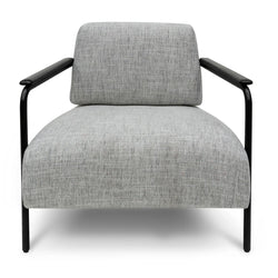 FC Fabric Armchair - Light Spec Grey with Black Legs