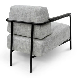 FC Fabric Armchair - Light Spec Grey with Black Legs