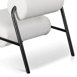 FC Lounge Chair - Ivory White Boucle