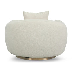 FC Swivel Armchair - Ivory White Boucle