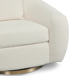 FC Swivel Armchair - Ivory White Boucle