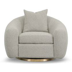 FC Swivel Armchair - Ash Grey Boucle