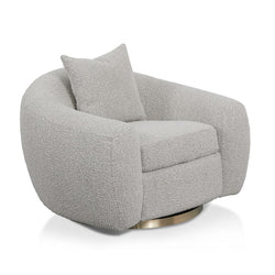 FC Swivel Armchair - Ash Grey Boucle