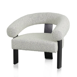 FC Pepper Boucle Armchair - Black Legs