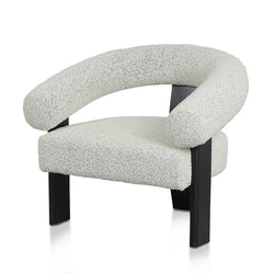 FC Pepper Boucle Armchair - Black Legs