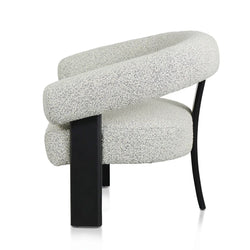 FC Pepper Boucle Armchair - Black Legs