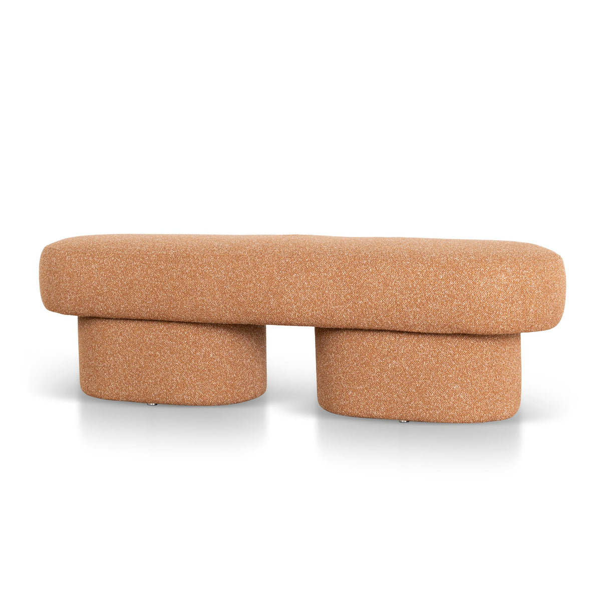 Kate 1.5m Long Upholstered Ottoman Bench - Copper Brown