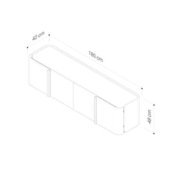 Paradise Entertainment Unit W180XD42XH48cm (Melbourne Only)