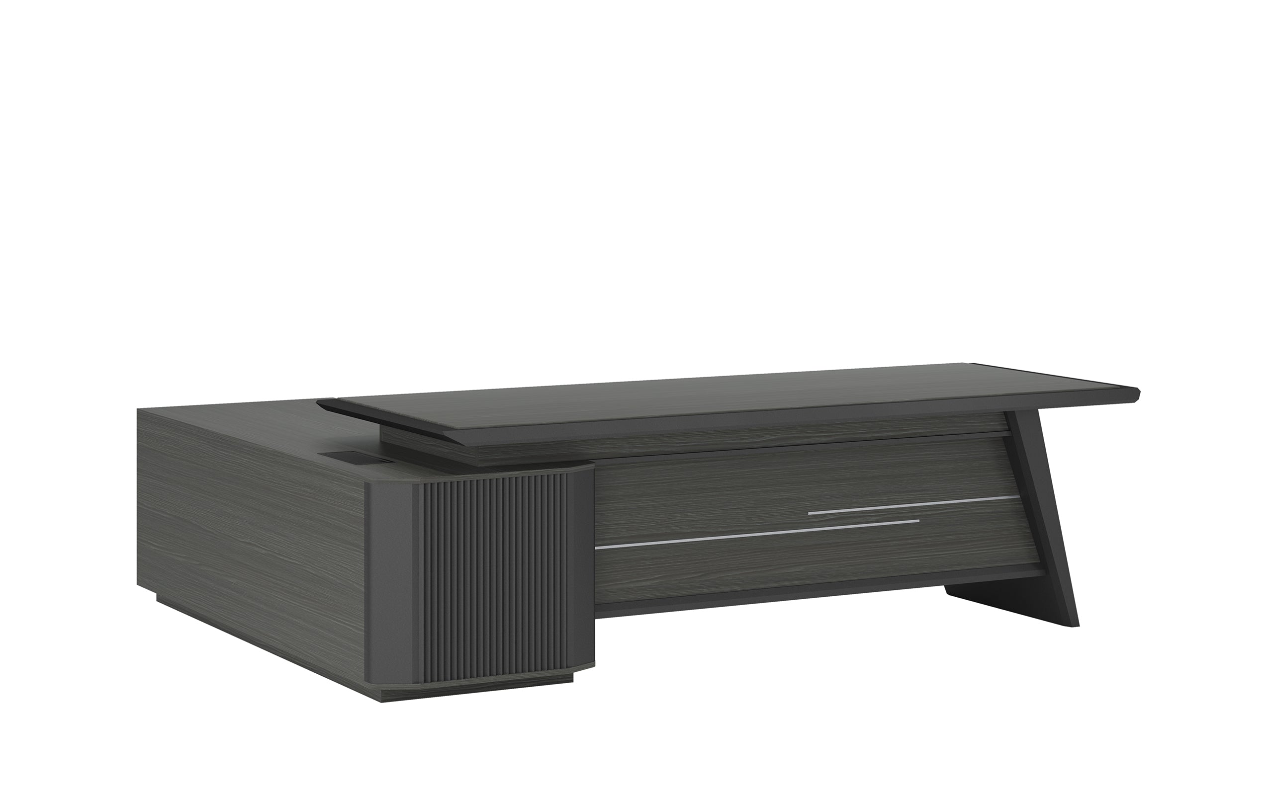 Wrestler Executive Desk 2.4m Right Return– Wooden Grain Finish