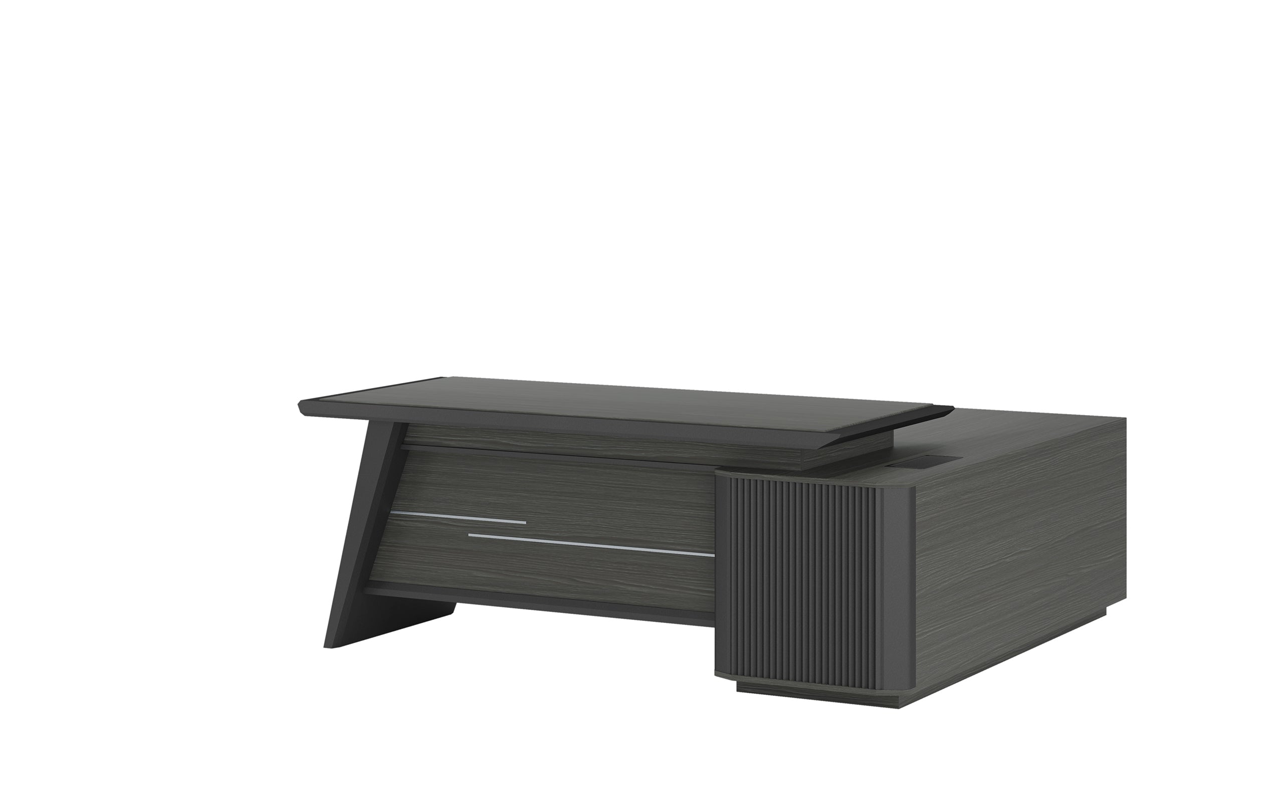 Wrestler Executive Desk 2m Left Return– Wooden Grain Finish