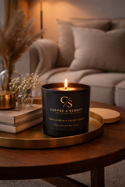 Coffee & Scentt Large Lux Candle Vanilla Bean & Velvet Roast (300g)