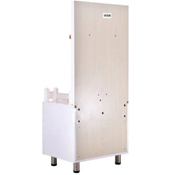 F C Wooden Pooja Mandir With Storage And Lighting White Glossy