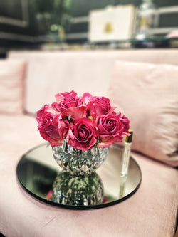 Cote Noire Luxury Round 13 Rose Bud Bouquet - Magenta - RRB07